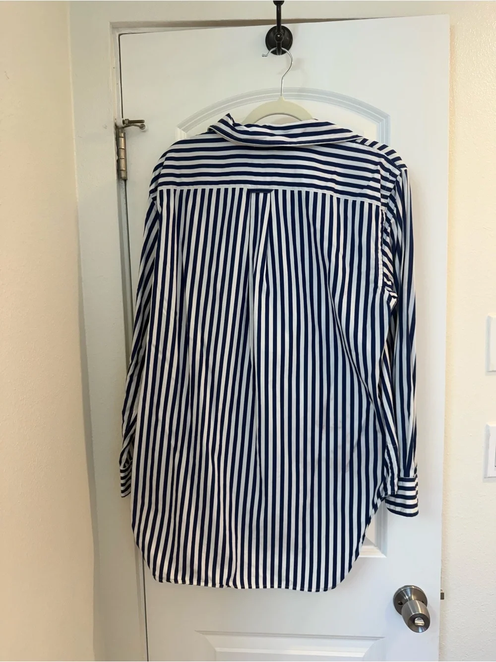 Polo by Ralph Lauren Navy and White Striped Button-Down Shirt - Picture 2 of 5